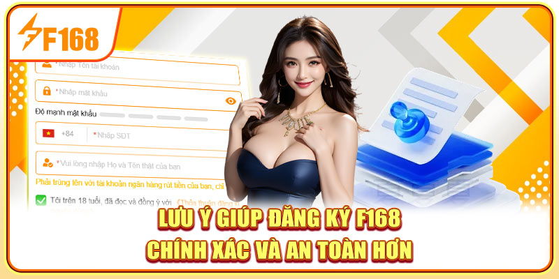 Lưu ý giúp đăng ký F168 chính xác và an toàn hơn